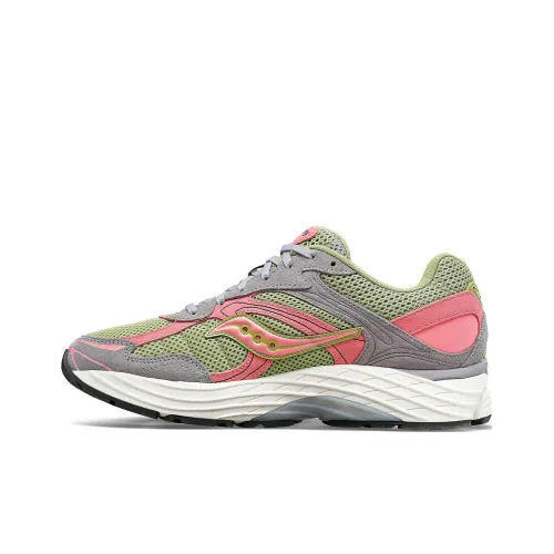 Saucony Pro Grid Omni 9 Амортизация Износостойкий Низкий Топ Беговые кроссовки Унисекс Красный Серый