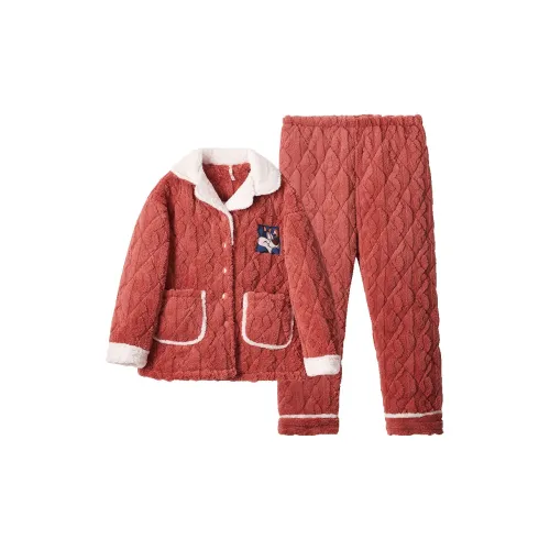 Dorame Послесвечение Красный Женские Пижамные Комплекты