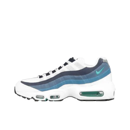 Nike Air Max 95 Амортизация Износостойкий Низкий Топ Повседневная Обувь Женская Синяя Белая