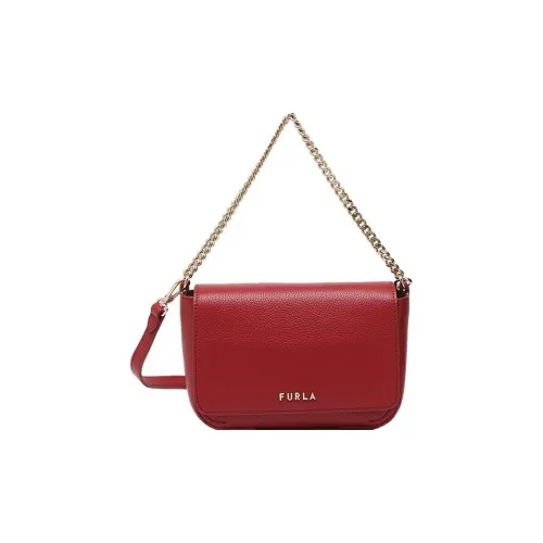 Furla Кожа Портативный Crossbody Сумка Сумка через плечо Женская Красная