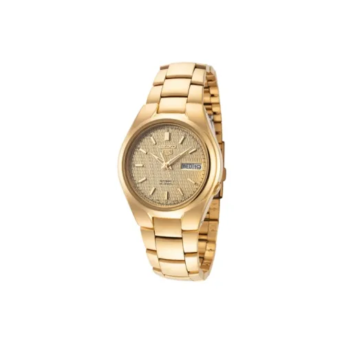 SEIKO Автоматический Механический Механизм Мужские Часы 38 мм Золото