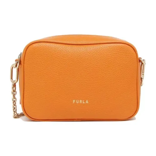 Furla Real Кожа Camera Сумка Сумка через плечо Сумка на плечо Женская Апельсин