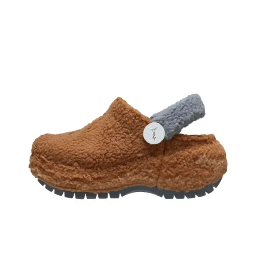 Crocs Устойчивые домашние тапочки для дома унисекс коричневый