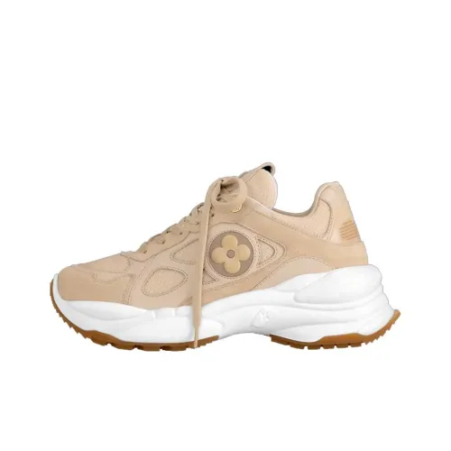 LOUIS VUITTON Run 55 Low Топ Повседневная обувь Женская Светлый Умбра