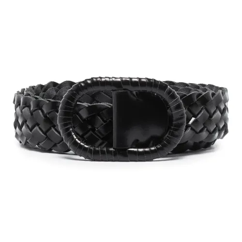 TOTEME Ткани вязаные Круг Шпилька Кожа Женские Черный Ширина 3 см