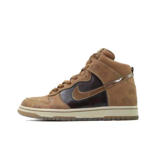 Nike Dunk Амортизация Высокие Кроссовки для Скейтбординга Мужские Коричневые