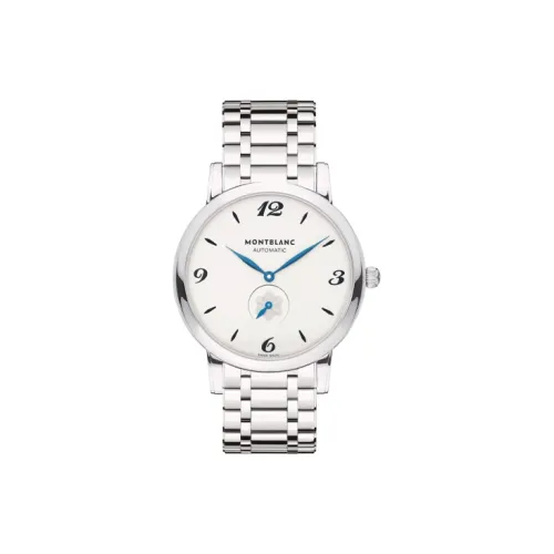 MONTBLANC Автоматический Механический Часы Мужские 39 мм Белый Циферблат Корпус из Нержавеющей Стали Ремешок из Нержавеющей Стали