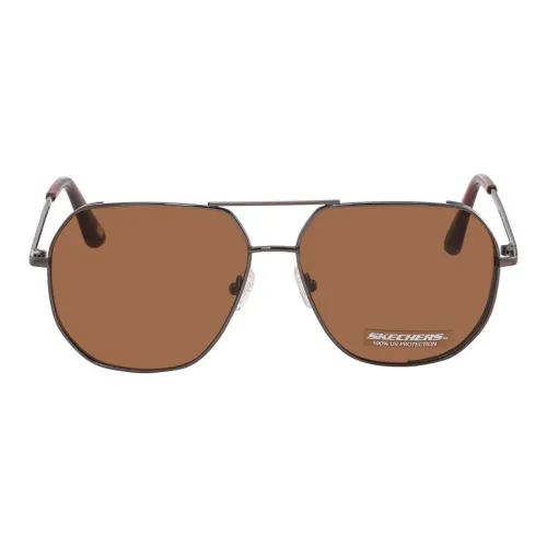 Skechers Металл Aviator Солнцезащитные очки Мужские Бронза