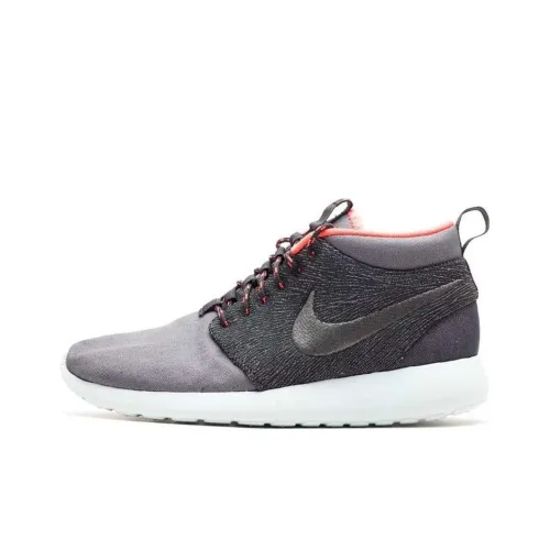 Nike Roshe Run Нескользящий Легкий MID Беговые кроссовки Унисекс Серый