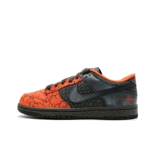 Nike Dunk Low Slip-Resistant Shock Absorbers Low Top Скейтборд Кроссовки Мужские Orange Gray