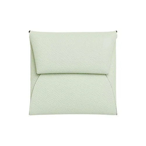 HERMES Bastia Epsom Телячья кожа Монета Кошелек Кошелек Женский Светло-зеленый и Темно-зеленый