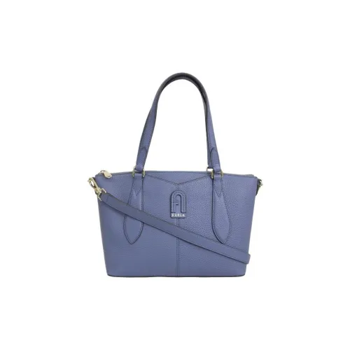 Furla Dafne Кожа Тоут Сумка Сумка для покупок Сумка Маленькая Женская Джинсовый Синий