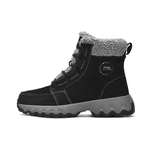 JEEP Короткий Outdoor Сноубутсы Мужские Черный Серый