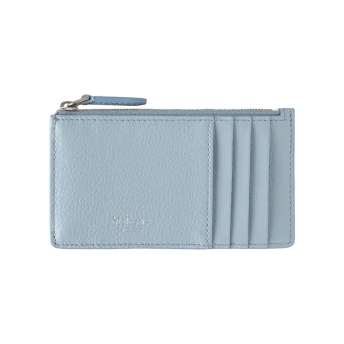 Mulberry Small Grain Кожа с Мягкий Коровья кожа Картхолдер Женские Синий Поплин