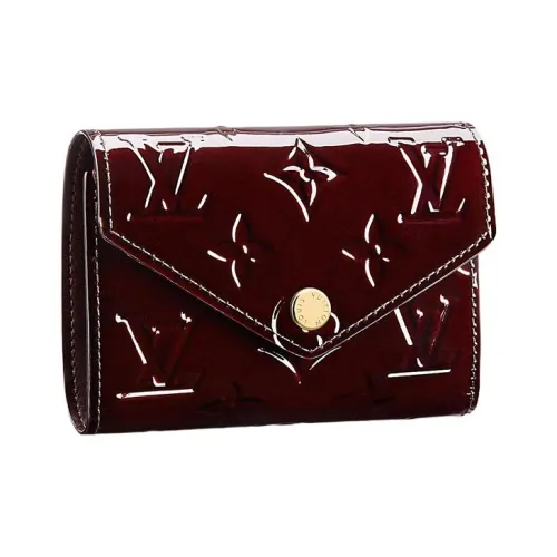 LOUIS VUITTON Victorine Кошелек из коровьей кожи Женские Бургунди