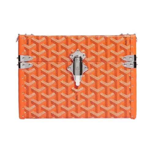 GOYARD Cassette Холст с кожей Комбинированный Основная часть Твердый Чехол Сумка Сумка через плечо Унисекс Апельсин