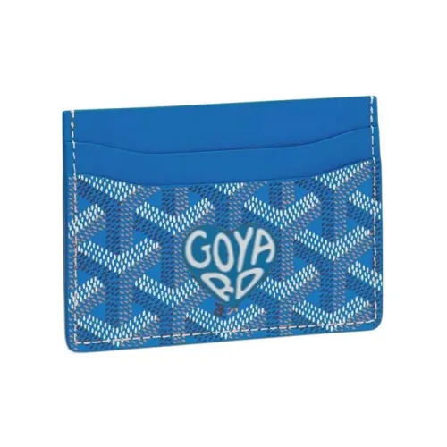 GOYARD Saint Sulpice Холст с кожей Собака's Teeth Картхолдер Картхолдер Унисекс Небесно-голубой Небесно-голубой Маленькое сердце