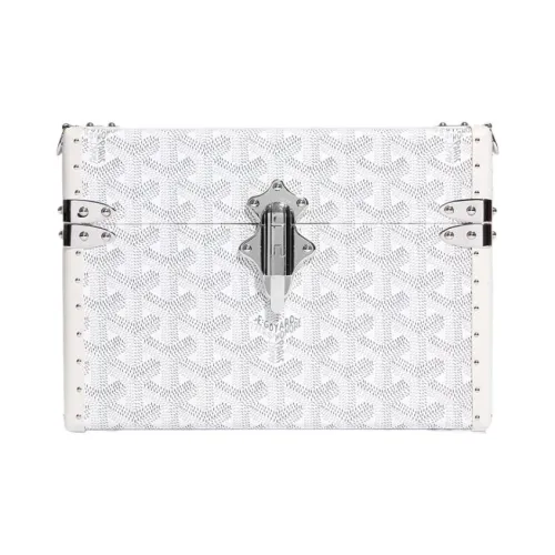 GOYARD Cassette Холст с кожей Комбинированный Основная часть Твердый Чехол Сумка Сумка через плечо Унисекс Белый