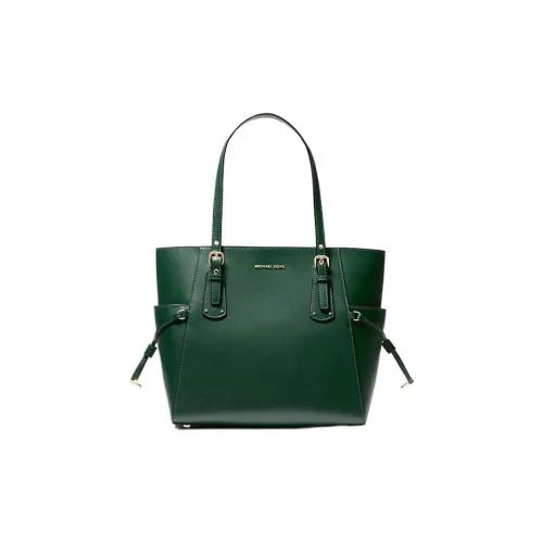 MICHAEL KORS Voyager Кожа Тоут Сумка Сумка для покупок Сумка Сумка через плечо Маленькая Женская Темно-зеленая