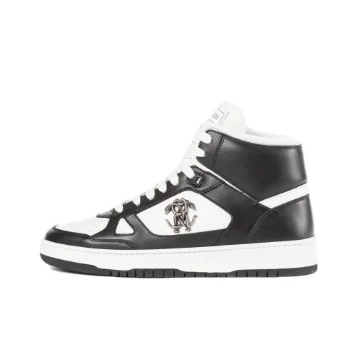 Roberto Cavalli Высокие Кроссовки для скейтбординга Мужские Черные