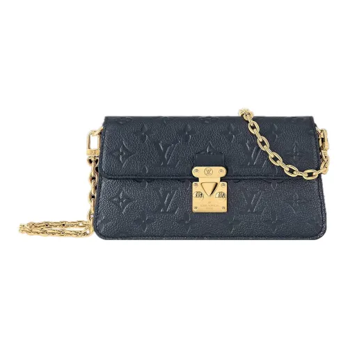 LOUIS VUITTON Кошелек из крупнозернистой коровьей кожи женский морской синий