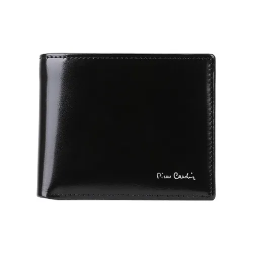 PIERRE CARDIN Держатель для карт и кошелек из коровьей кожи стандартный мужской черный серый