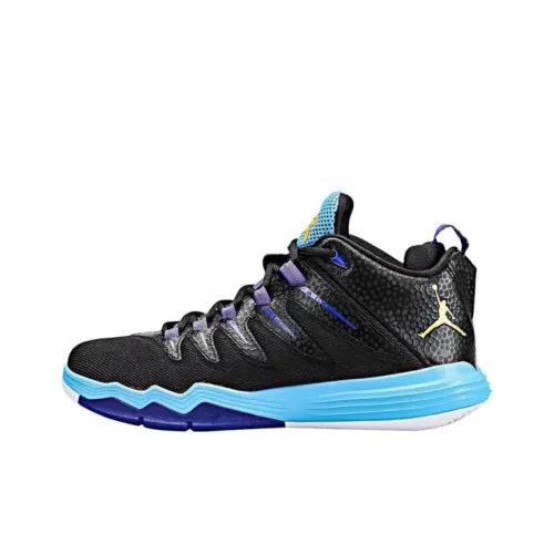 Jordan Air Jordan CP3.IX Амортизация Износостойкий MID Топ Баскетбольные кроссовки Унисекс Черный Синий