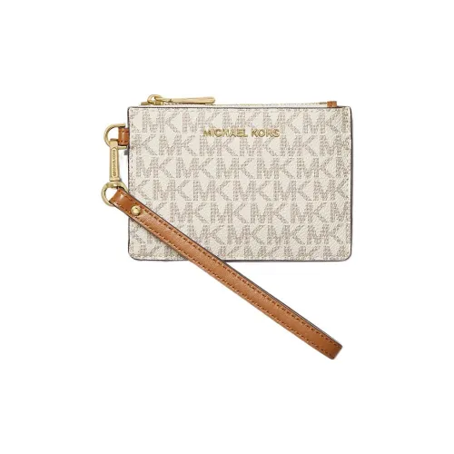 MICHAEL KORS Покрытый холст Кошелек Маленький Унисекс Ванильный белый