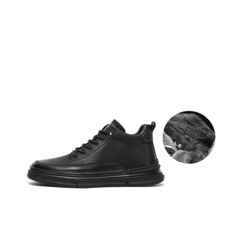 BELLE Термические Высокие Кроссовки для Скейтбординга 3,5 см Мужские Черные