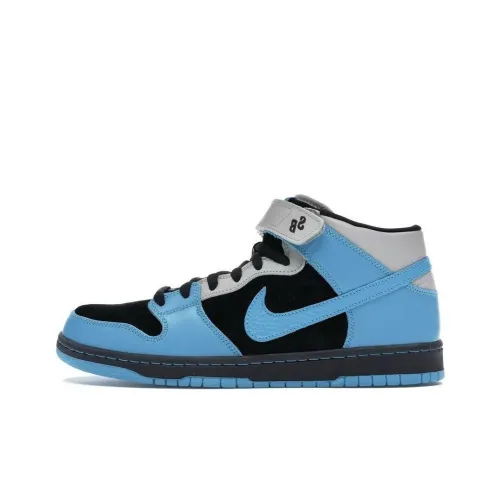 Nike Dunk SB Амортизация Износостойкий MID Топ Скейтборд Кроссовки Мужские Синий Серый