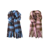 2 шт (Сине-коричневая клетка + Розовый и коричневый плед)