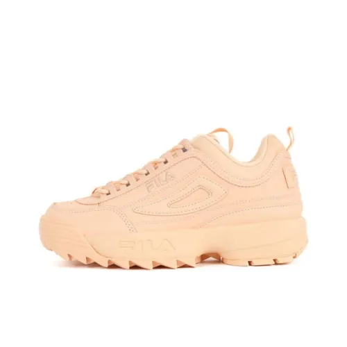FILA Disruptor Амортизация Износостойкий Низкий Топ Повседневная Обувь Женская Розовый Персик