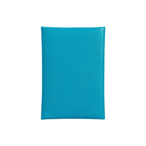 HERMES Calvi Chamkila шевро Картхолдер Мини Женские 0F BLEU Frida Синий