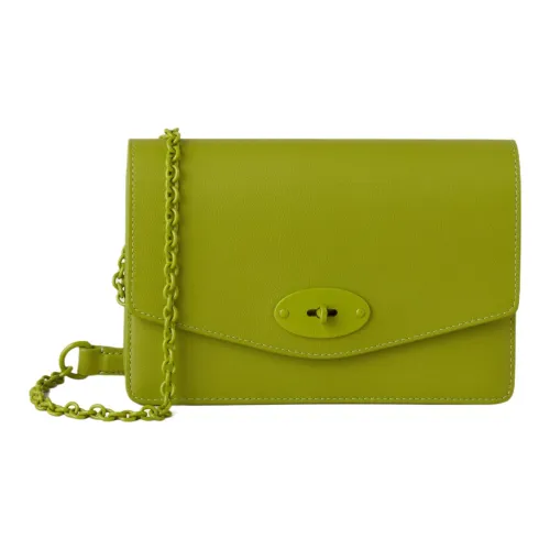 Mulberry Darley с рельефной телячьей кожей сумка через плечо маленькая сумка на плечо женский цвет лайм-зеленый