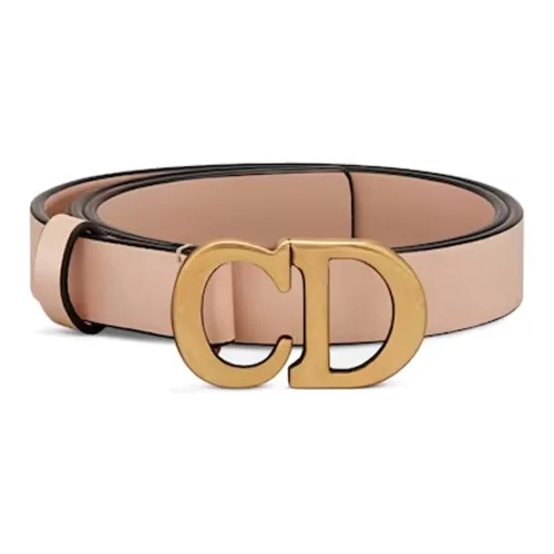 DIOR Однотонный украшение плавная застежка кожа ремни женский розовый ширина 2 см