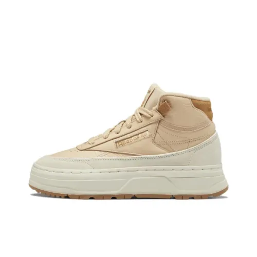 REEBOK Club C Series MID Топ Скейтборд Кроссовки Женские Коричневый Белый