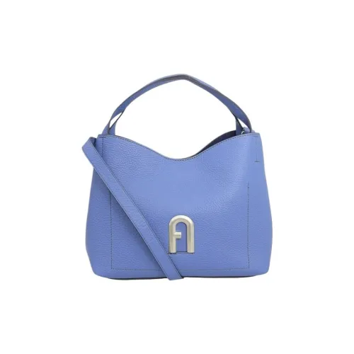 Furla Primula Кожа Тоут Сумка Сумка для покупок Сумка на плечо Сумка Маленькая Женская Синяя