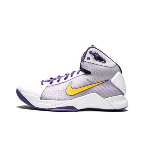 Nike Hyperdunk Kobe Амортизация Износостойкие Высокие Баскетбольные Кроссовки Мужские Белый Фиолетовый