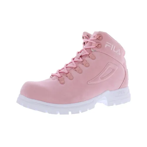 FILA Амортизация Износостойкие Высокие Кеды Уличная Обувь Женские Розовые Белые