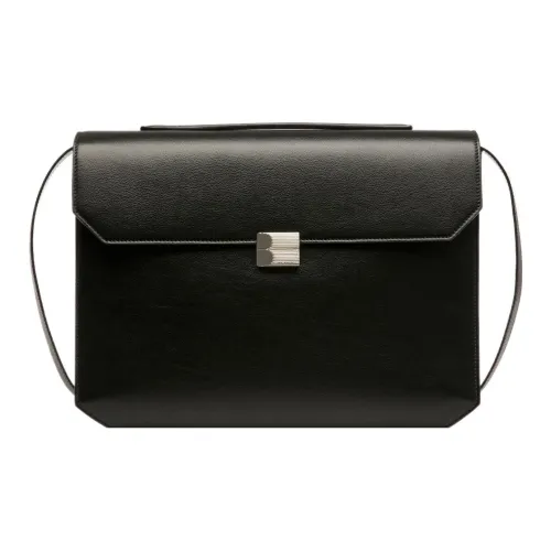 BALLY Корова крупнозернистая кожа Доска для ноутбука Сумка Сумка через плечо Сумка через плечо Мужская Черная