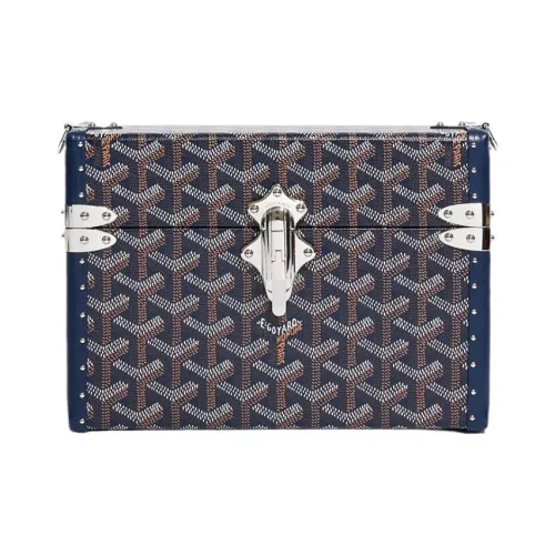 GOYARD Cassette Холст с кожей Комбинированный Основная часть Твердый Чехол Сумка Сумка через плечо Унисекс Морской синий