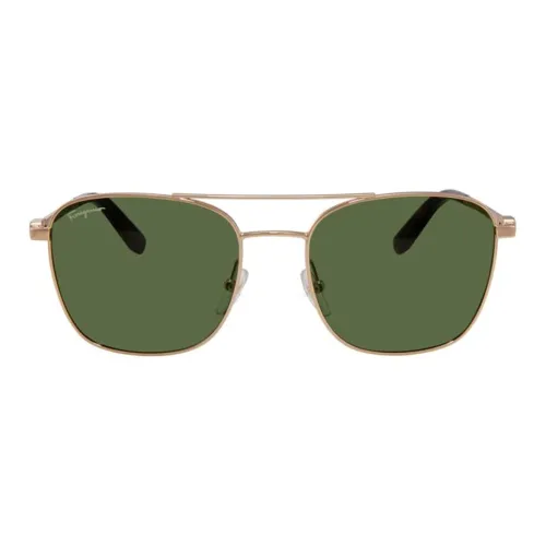 FERRAGAMO Металл Aviator Солнцезащитные очки Мужские Золотые