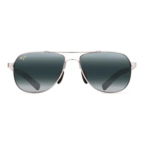 Maui Jim Aviator Солнцезащитные очки Унисекс Серебряный