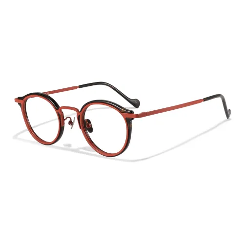APRIL Пластиковая оправа Чистый титан Круглые оправы для очков Унисекс