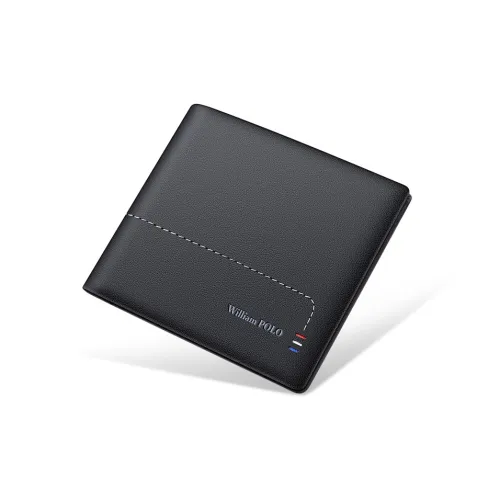 WilliamPOLO Nappa Коровья кожа натуральная кожа длинный укороченный кошелек унисекс черный
