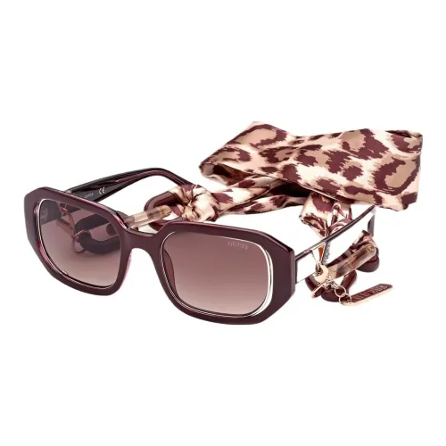 GUESS Нерегулярная форма Солнцезащитные очки Женские Коричневый