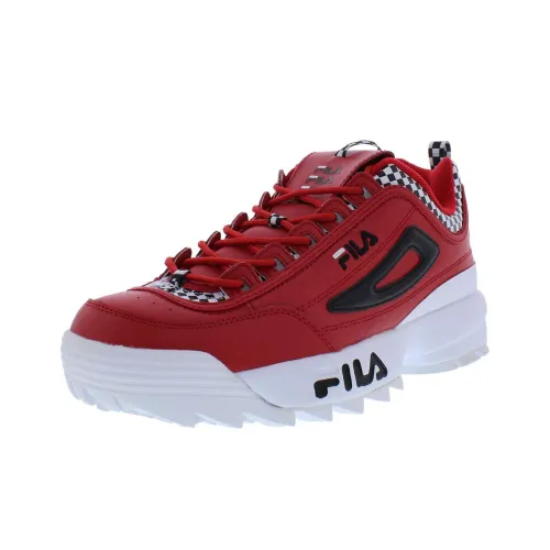 FILA Disruptor Амортизация Износостойкие Низкие Кроссовки для Бега Мужские Красные