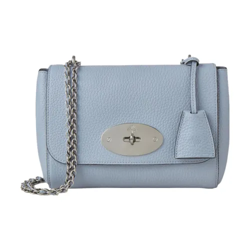 Mulberry Lily Коровья кожа крупнозернистая Сумка через плечо Сумка на плечо Женская Поплин Синий
