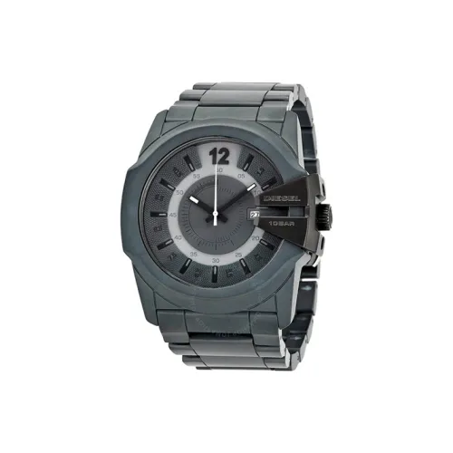 DIESEL TIMEFRAME Коллекция Наручные часы Кварцевый механизм Керамика Ремешок 49 мм Серый циферблат Мужские часы DZ1517