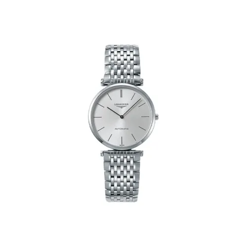 LONGINES Jialan Collection Автоматический Механический Механизм Мужские Часы Часы 34 мм Серебристый Циферблат